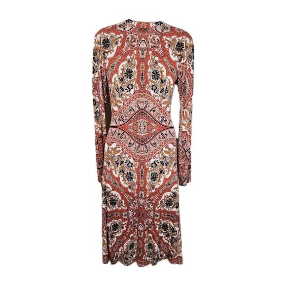 ETRO $1320 Elba Long Sleeve Midi Dress EUR 42 US 10 Luxury Italian Designer Boho - Picture 7 of 16